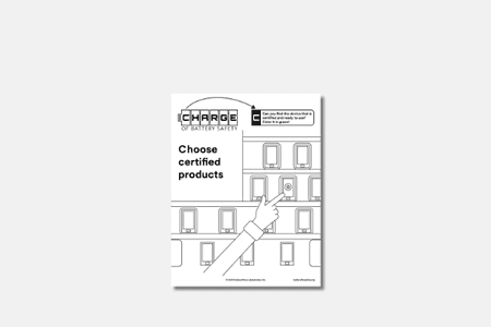 Coloring Sheets: Take C.H.A.R.G.E. of Battery Safety